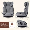 thumbnail image 3 of ELLEGNT 360° Swivel Floor Gaming Chair – Folding, Adjustable Lounger Couch for Lazy Relaxation, Gray, 3 of 10