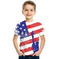 thumbnail image 4 of Rovga Summer Boys Girls Toddler T-Shirts Kid Shirts 4Th Of July 3D Graphic Printed Tees Novelty Fashion Short Sleeve T Shirts Unisex Casual Tops, 4 of 4