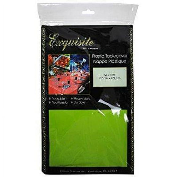 lime green plastic table cover by exquisite