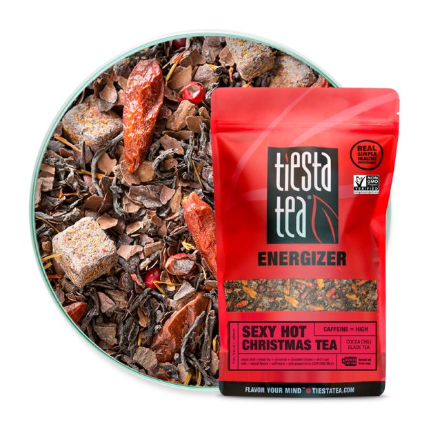 Tiesta Tea Sexy Hot Christmas Tea, Cocoa Chili Loose Leaf Black Tea, 16