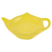 GAXIRE Ceramic Teapot Shaped Tea Bag Coaster 1Pack 4.7x3.4x0.8In