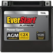 EverStart Premium AGM Power Sport Battery, Group Size TX14L 12 Volt, 200 CCA