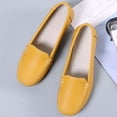 thumbnail image 5 of Miluxas Women's Comfortable Lightweight Leather Penny Loafers Slip-On Cute Business Casual Dress Shoes Work office Flats Everyday Walking Shoes Driving for Women Yellow 8.5(41), 5 of 9