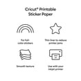 thumbnail image 2 of Papel adhesivo imprimible Cricut 50 hojas 22 x 28 cm blanco para inkjet, 2 of 8