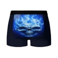 thumbnail image 3 of Calzoncillos tipo bóxer con diseño de calavera de fuego para hombre, ropa interior transpirable para hombre, 3 of 4