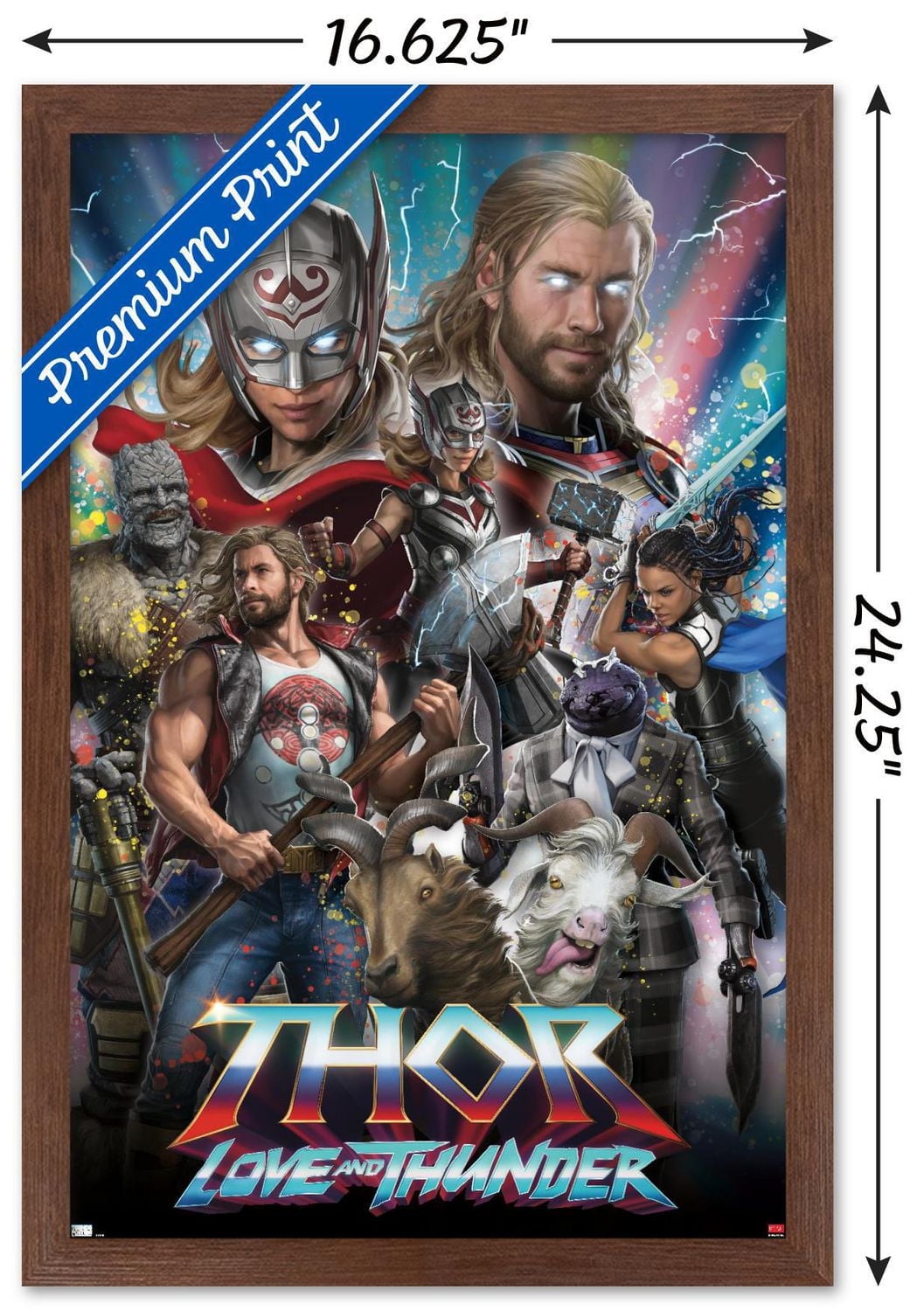Marvel Thor: Love and Thunder - Amazing Wall Poster, 22.375" x 34" Framed