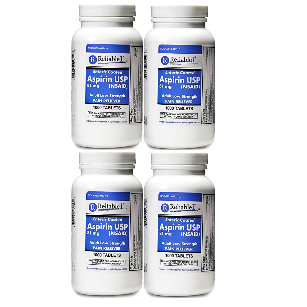 Aspirin 81 mg Generic for Bayer Low Dose Adult Aspirin Regimen Enteric