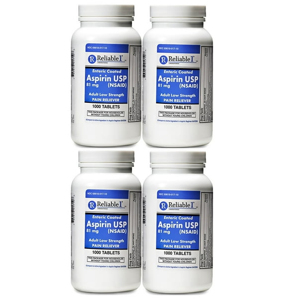 Aspirin 81 mg Generic for Bayer Low Dose Adult Aspirin Regimen Enteric