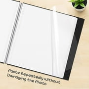 Bevtee 60 Pages Large Photo Album Self Adhesive 4x6 8x10 DIY Picture Scrapbook, with Pen and Plastic Board,Perfect for Moms, Families, Babies, and Weddings