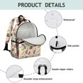 thumbnail image 4 of Football Megaphone Beige Pattern Cute School Backpack Bag for School with Padded Back and Adjustable Shoulder Straps 15.25"x11.5"x5.25", 4 of 5
