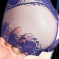 thumbnail image 6 of Rciityk Blue Women's High-Waisted Lace Underwear Crotchless Erotic Briefs Cheeky Cut Out Breathable Panties, 6 of 7