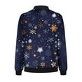 thumbnail image 5 of ClodeEU Women's Christmas Print Jacket,Zip Up Long Sleeve Jacket With Pockets,Trendy Christmas Outwear Multicolor,Womens Plus XXL, 5 of 5