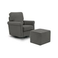 DaVinci Maya Swivel Glider and Ottoman in Dark Grey