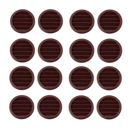 

16 Pack 3 Brown Round Plastic Louver Soffit Air Vent