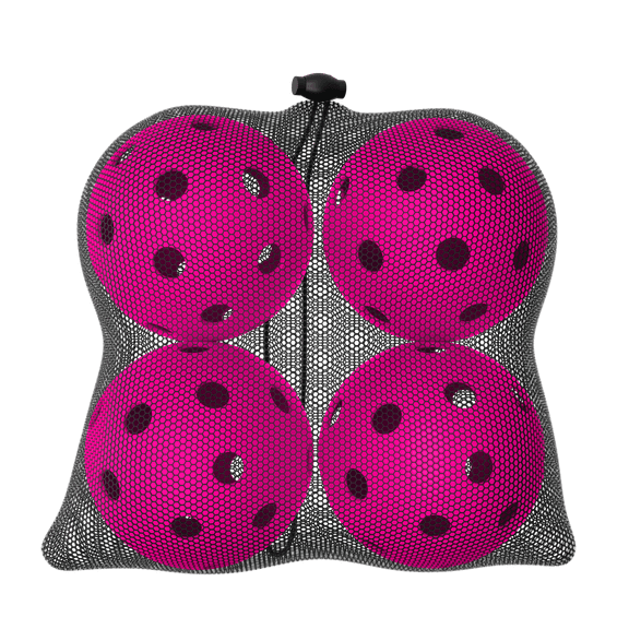 Pro Indoor Pickleballs USA Pickleball Approved Official 26 Hole Balls Free Mesh Bag Pink