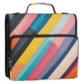 thumbnail image 5 of FORMRS Zipper Binder with Shoulder Strap 2-inch Ring 500 Sheet Capacity File Bag, Color Striped, 5 of 5