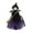 Purple, variant on Dserhfy Halloween Witch Doll with Broom Small Witch Figurine with Gauze Skirt Spooky Table Centerpiece for Home Bedroom Desktop Decor