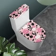 thumbnail image 3 of HELLHERO Comfortable and Practical for Modern Bathrooms, Universal Elastic Fabric Toilet Cover, Fits All Toilet Shapes, Stretch, 2 Piece Set, Happy Halloween, 3 of 8