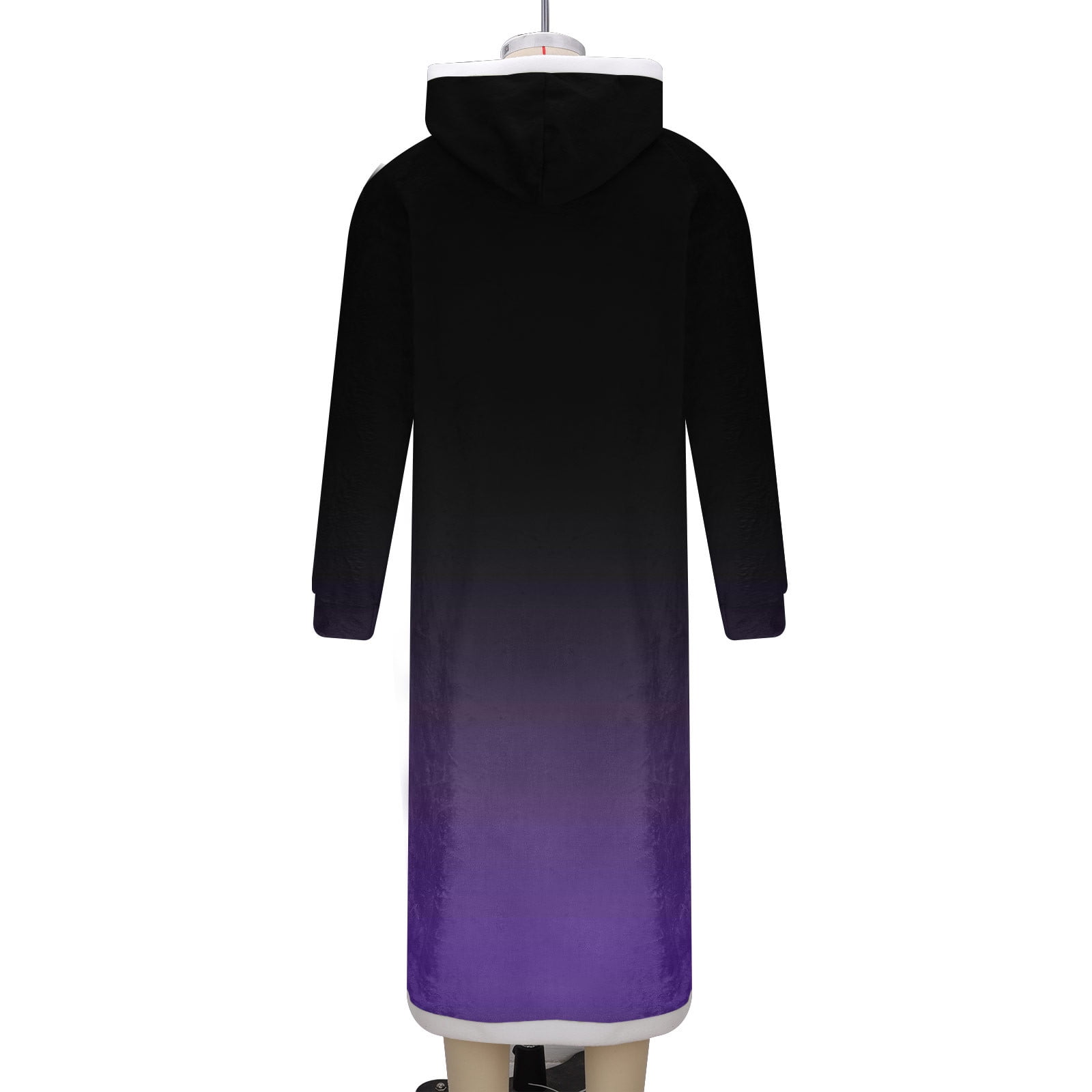 Oversized Wearable Blanket Hoodie for Men Gradient Flannel Sherpa Fleece Warm Cozy Wrap Throw for Adult