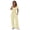 Light Yellow, variant on Ruyang Kids Girls 2 Piece Outfit Crew Neck Short Sleeve Top and Wide Leg Pants Summer Teens Solid Casual Sweatsuit Set