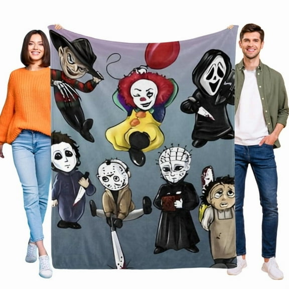 Friday The 13th flannel blanket 39*59 inch soft and comfortable with clear patterns and easy cleaning