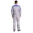 thumbnail image 2 of Sxiwei Men's Cotton Hi Vis Coveralls Long Sleeve Work Overalls One Piece Anti-Static Workshop Uniform Gray&Dusty Blue XL, 2 of 3