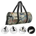 thumbnail image 5 of XMXT Unisex Large Sports Tote Gym Bag for Women, Diverse Stamp Prints Weekenders Bags Travel Bag, 5 of 8