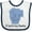 White and Navy, variant on Inktastic I Love My Daddy Elephant Blue Boys Baby Bib
