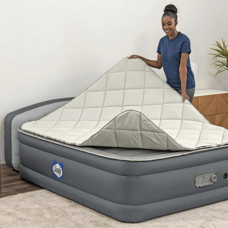 SEALY AlwayzAire Tough Guard Quilted Topper Air Mattress Queen