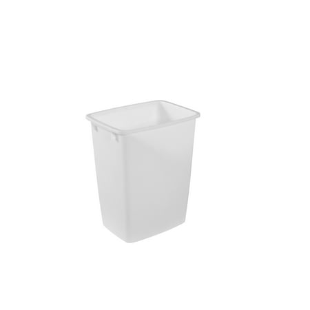 Rubbermaid 9 gal Plastic Kitchen Trash Can, White
