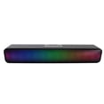 thumbnail image 1 of Riptunes Barra de sonido Bluetooth portátil con 6 luces LED cambiantes, micrófono incorporado, altavoz estéreo RGB dinámico para escritorio/portátil/teléfono/TV, compatible con entrada de línea USB/Mi, 1 of 4