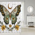thumbnail image 2 of Death Moth Shower Curtain for Adult Gothic Style Bath Curtain Western Farmhouse Moth Print Bathroom Decor Rustic Farm Sunflowers Waterproof Curtain Moth Decor Shower Curtain,72" W x 84" L, 2 of 5