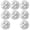 Transparent color Gluebeads, variant on Yihuala Stick On Triple Ball Bearing Casters Tool Less Installation For Home Furniture Kitchen Appliances 8pcs