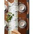thumbnail image 4 of Eucalyptus Leaf Triangle Table Runners Long Dresser Scarves Table Decoration for Wedding Party/Graduation Ceremony/Banquet Multicolored Spring Botanical Herb, 4 of 7