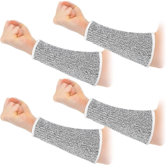 2 pares de mangas protectoras de brazo resistentes a cortes de nivel 5 para piel fina y hematomas, para jardinería, para hombres y mujeres.