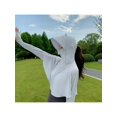 thumbnail image 3 of New Womens UPF 50+ Sunscreen Lightweight Women Sun Protection Clothing Running SPF Shirts Summer Breathable T Shirts Hooded Crop Lightweight Quick Dry Hoodie Shirts Workout Jacket Outdoor White, 3 of 4