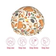 thumbnail image 5 of KLL Autumn With Hedgehog Pattern Shower Cap & Bath Cap for Women,Reversible Oversized Waterproof Shower Caps for all Hair Lengths,Elastic Reusable Bathing Hair Cap, 5 of 6