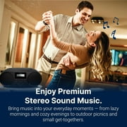 Philips Bluetooth Portable CD Boombox with FM Radio, USB Playback, and Dynamic Bass Boost