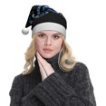 thumbnail image 5 of KLL Christmas Hats for Adults Plush Navy Camouflage American Flag Print Santa Hat Xmas Fluffy Santa Claus Hat for Women Men, 5 of 6