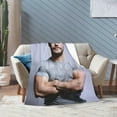 thumbnail image 5 of Henry Cavill Blanket Soft and Comfortable Warm Fleece Throw Blankets Carpet Rug Decoration Gift for Decor Room Dormitory Picnic Yoga Sofa Camping Travel All Season, 5 of 6