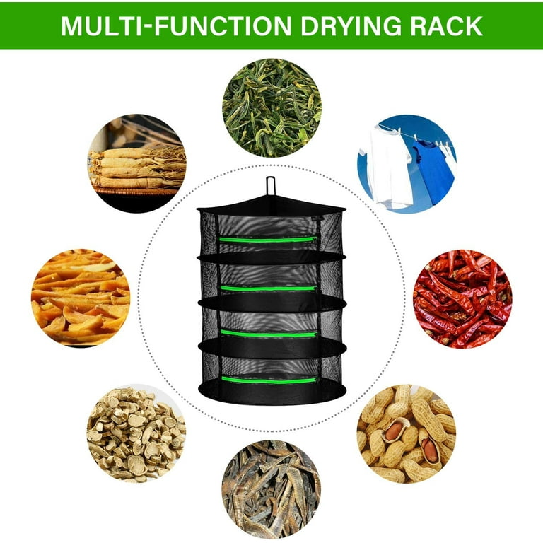 Herb Drying Rack Net 4 Layer Herb Dryer Mesh Hanging Dryer Racks