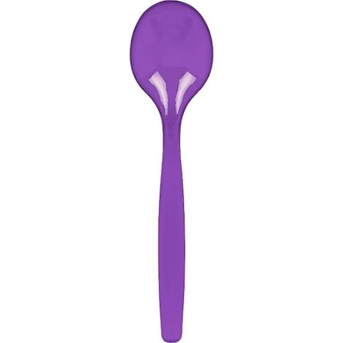 Purple Plastic Serving Spoon