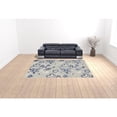 thumbnail image 6 of 9' X 12' Blue And Grey Floral Stain Resistant Non Skid Area Rug, 6 of 6