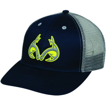 Realtree Buck Horn Navy/Gray Mesh Back Fishing Hat