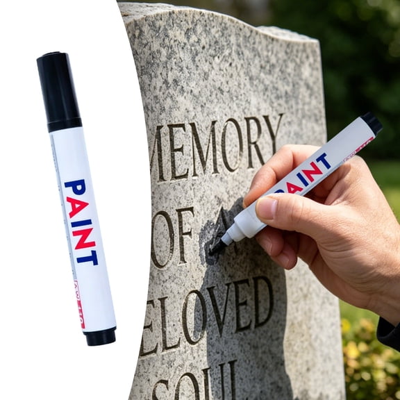 CMYYNNA Black Paint Pens Permanent Paint Markers - 1 Pack Oil Based Marking Pens,Medium Point,Quick Drying and Waterproof Pens for Rock Painting Car Tyre Metal,Plastic,Canvas,Wood,Glass