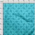thumbnail image 3 of oneOone Viscose Jersey Turquoise Blue Fabric Asian Paisley Sewing Material Print Fabric By The Yard 60 Inch Wide, 3 of 4
