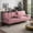 Pink, variant on Walsunny Leather Futon Sofa Bed with Hidden Cup Holders, Modern Convertible Folding Futon Couch with 3-Angle Adjustment for Living Room, Small Space, Black