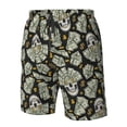 thumbnail image 4 of Balery Skull with Dollar Traje de Baño Estilo Hawaiano para Hombre, Shorts de Secado Rápido con Bolsillos-3X-Large, 4 of 6