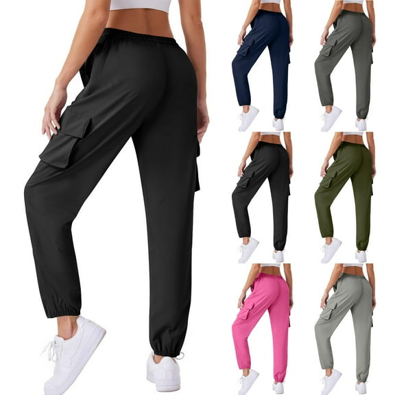 Nmnitkp Hiking Pants Women Outdoor-drying Pants Rushing Pants Spring And Summer,Sweatpants Women Mountaineering Pants-drying Pants Casual Sports Pants Black,L