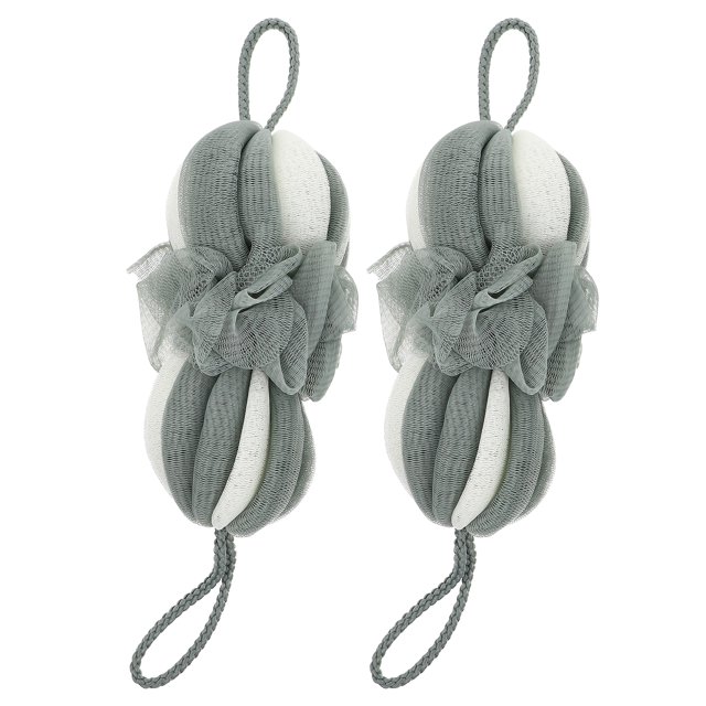 MasteelfCA 2Pcs Practical Long Shower Ball Lovely Supple Bath Flower Foaming Bath Ball